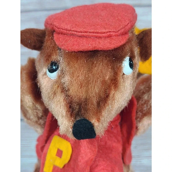 Vintage Gopher School Mascot Stuffed Animal Class Of '66 PS Brown Red 7" - Picture 2 of 8
